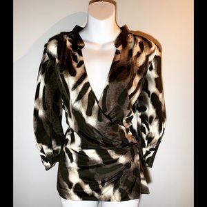 NWOT Ann Taylor Size 10 Animal Print Blouse